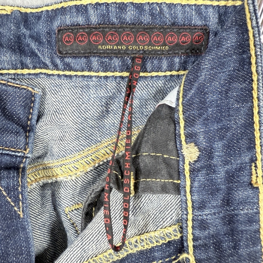 AG Adriano Goldschmied Crop Jeans The Shorty Womens 31R x 20 Blue Denim Cuffed - Picture 5 of 12
